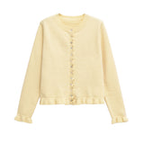 Spring 2025 New Round Collar Solid Color Loose Jacket Niche Temperament Knitting Shirt 2756114
