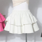 Real Shooting Long-Term Plus Single Coarse Flowers, Cake Skirt A Fluffy Half Skirt Girl Tight Waist Anti-Walking Short Skirt 1111