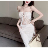 Beautiful Irregular Lace Sling Vest Women Wearing Summer Pure Sweet Hottie Sexy Tat Tset Thai Niche