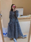 Real Shooting Autumn And Winter New 2025 Korean Original Heavy Industry Thousand Layer Wooden Ear Cake Skirt Beautiful Long Pony Dress