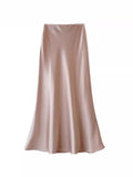 French Retro Acetic Acid Vertic Acid Vertices Mid-Dress Women's High-Waisted Fishtail Long Dress High-Skinny Skirt