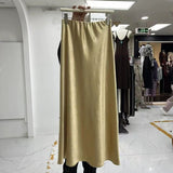 French High-Grade Glossy-Sense Fish-Tailed Half-Dressed Women's Spring 2025 New High-Waisted Hairy-Skinny-Blanesed Bag-Butg Skirt