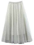 Net Yarn Half Body Cake Skirt Oversized Umbrella Skirt Long Heavy Industry Velvet Wave Point A Font Ponbo Net Yarn Skirt