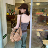Concert Wearing Thai Sweet Hanging Neck U-Neck Sleeveless Sling Vest Woman 2025 Summer New Hottie Top