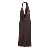 New Women's Fashion Sexy Hottie Silk Silk Dress 8094851