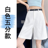 Mid-Trousers Tiansi Linen Thin Five-Point Trousers Summer High-Waist New Shorts Casual A-Legged Trousers Female Trend