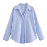 2025 Summer New Women's Cotton Loose Leisure Long-Sleeved Oxford Shirt Women 8855853