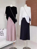 High-Grade High-Rise Thin Long-Skinny Vinegar Silk Silk Skirt 24 Summer New Bag Fishtail A-Word Dress