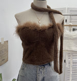 Thai Hottie With Chest Pad Haired Chest Vest With Short-Term Waistless Top 9311