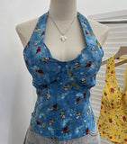 Real-Pat On-Tlap Sling Sling Sleeve Sleeveless Coat With Chest Pad Crumb Lace Hanging Back Sleeveless Top 9263