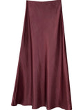 2025 New Half-Body Skirt Acetate Vertic Acid Faeminous Fishtail Dress Female Famous Style Temperament Niche Thin Bag Hip Half Skirt