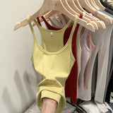 Spice Girls Knitted Sling Vest Women In Spring And Summer 2025 New Slim Slim Short Outer Wear Sleeveless Small Top