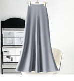 French Retro Acetic Acid Vertic Acid Vertices Mid-Dress Women's High-Waisted Fishtail Long Dress High-Skinny Skirt