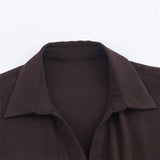 Autumn 2025 New Women's Fashion Casual Loose Belt Shirt Dress 5029204