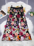 Net Yarn Heavy Industry Three-Dimensional Flower Skirt Fashion Personality A-Shaped Skirt