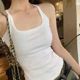 Unique And Beautiful Self-Looking U-Necked Word Vest T-Shirt Women Wear 2026 New Thai Beauty Small Sling