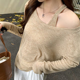 Lazy Sleeveless Sleeveless Vest Long-Sleeved T-Shirt Two Sets Of Women's Spring And Summer New Design Sunscreen Shirt