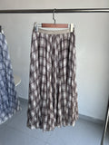 Korean Gentle Temperament Retro Lattice Loose Waist Loose A-Shaped Skirt Flexible Net Yarn Skirt
