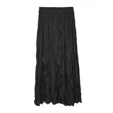 Long-Long Crumbilled Skirt Women's Dance Dress Korean High Temperature Folding Folded Skirt Flowing Folding Skirt