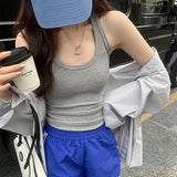 2025 New Hottie Hanging Neck Movement Sleeveless Small Vest Women Spring And Summer Wear Inside And Bottom Slings