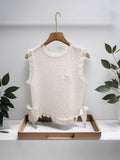 French Small Fragrant Sleeveless Vest Shirt Women's Summer New Design Sense Small Slim Pendative Splicing Vest