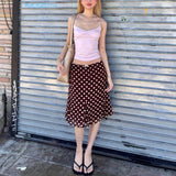 Yunnan Seaside Holiday Tight Waist Net Yarn Small Powder Skirt Summer Thailand Pure Wind High Waist Wave Half-Body Short Skirt