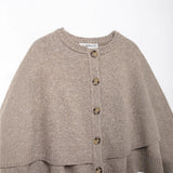 Autumn 2025 New Women's Fashion Casual Round-Collar Knitted Shawl Short Coat 2488107
