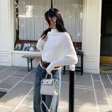 Unique Special Pile Of Long-Sleeved Knitted Shirt Women's Autumn And Winter 2025 New Can Wear Inside And Outside Wearing A White Jacket Sweater