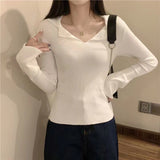 Autumn And Winter New Women's Decoration Body Slim Soft With Knitted Shirt Tide Over The Bottom Sweater Women's Clothing