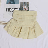 Sweet And Spicy Wind Wearing A Breast Vest Female Pressure Folded Word To Receive Waist Skirt Short Wrapped Chest-Clothed Backwear 8965