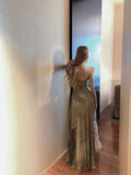 Vintage Tie Dye Sex Hanging Dress Women Summer Seaside Holiday Dress Temperament Waist Thin A-Word Dress