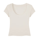 Mordell Shoulder-To-Shoulder U-Neck Short-Sleeved T-Shirt For Women's Summer 2026 New Explosive Pure Hottie Top