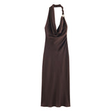 New Women's Fashion Sexy Hottie Silk Silk Dress 8094851