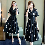 Summer Chiffon Dress Women 2026 Summer New Fashion Summer Temperament Tying Skirt Women's Fashion Trend