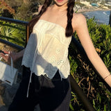 Summer Shirt Pure Hottie Vest Wavy Design Feeling Bow White Breast