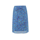 Blue Lattice Mesh Dress Girl 2026 New Summer Babes Waist Fishtail Ass Skirt