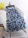 Planting Plum Yarn Half-Dress Women's Autumn And Winter 2025 New Medium And Long-Term Thin Hanging Yarn Skirt Fairy 100-Fold Skirt