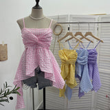 Stupid Irregular Skirt Sling Sling Sling Vest Bohemian Holiday Hottie Sleeveless Top 9223