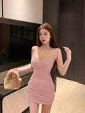 Sexy Belted Dress Woman Summer Autumn Sweet Hottie Tight Thai Skirt With Skirt Bottom Ass Skirt