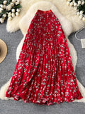 Sweet Literary And Artistic Small Fresh Broken Flowers Half-Dress Girl Spring And Summer 2026 New High-Waist A Word Loose Big Swing Skirt