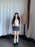 Solid Color Short Sling Vest Woman 2025 Summer New Retro Design Sexy Hot Girl Inside And Outside To Wear Clothes