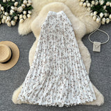 Sweet Literary And Artistic Small Fresh Broken Flowers Half-Dress Girl Spring And Summer 2026 New High-Waist A Word Loose Big Swing Skirt