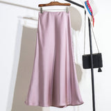 High Waist Thin Long-Skinny Vinegar Silk Slip Skirt 2025 New Bag Of Fish Tail A-Word Dress