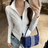Autumn And Winter Korean Small Collared Short Coat Woman 2025 Fashion Full Dress Top