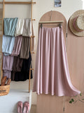 High-Grade Acetic Acid Ice Filament Filament Fascination Half-Dress Woman Summer Sagging Feeling Crobating Casual A Long Skirt