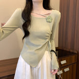 Design Sense Of A Small Irregularly Tailored Short Top Women's Early Autumn 2025 New Set-Up Knitted Sweater