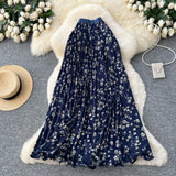 Sweet Literary And Artistic Small Fresh Broken Flowers Half-Dress Girl Spring And Summer 2026 New High-Waist A Word Loose Big Swing Skirt