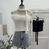 Thai Hottie With Chest Pad Haired Chest Vest With Short-Term Waistless Top 9311