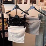Spice Girls Music Festival Wears A Hot Diamond Tightness Without Strap Slings Slings Waists For Women's Summer Wrapping Bras Short Blouse