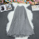 Lace A-Word Skirt Female Long-Skinny High-Rise Thin Elegant Dress In The Long Dress Multi-Colored